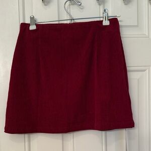 HALARA Vibrant Red Mini Skirt